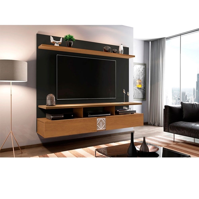 Painel Home Suspenso Bali Para Tv Até 55 Polegadas Preto Freijó ...