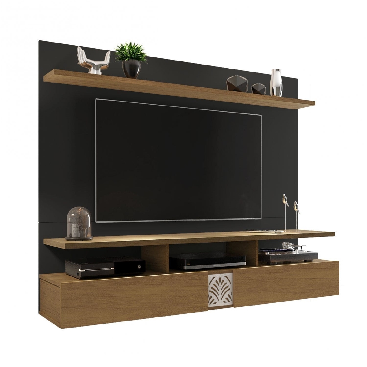 Painel Home Suspenso Bali Para Tv Até 55 Polegadas Preto Freijó ...