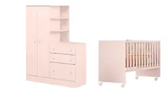 Quarto Infantil Berço E Roupeiro Com 2 Portas 3 Gavetas Compacto  - Móveis Leartam