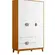 Guarda Roupa Ipê Com 3 Portas e 2 Gavetas Cinamomo Branco - Móveis Albatroz