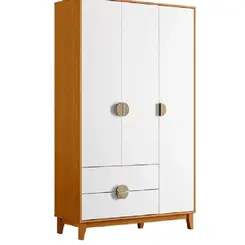 Guarda Roupa Solteiro Ipê Com 3 Portas e 2 Gavetas Cinamomo Branco - Móveis  Leartam