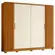 Guarda Roupa De Casal 4 Portas 4 Gavetas Grande Jacarandá  Cinamomo/Off White
