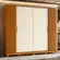 Guarda Roupa De Casal 4 Portas 4 Gavetas Grande Jacarandá  Cinamomo/Off White