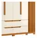 Guarda Roupa De Casal 6 Portas 4 Gavetas 240cm Doble Cinamomo/Off White - Albatroz