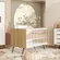 Berço Cama Americano Pés Palito Encanto Retrô Freijó Branco Com Colchão - Qmovi