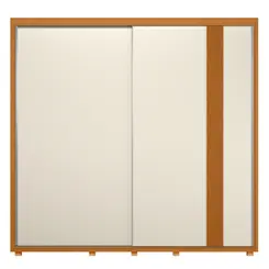 Guarda Roupa Casal Acácia 2 Portas Deslizantes  Off White/cinamomo - Móveis Leartam