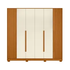 Guarda Roupa Deville Casal Armário Com 6 Portas 4 Gavetas Cinamomo Off White