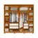 Guarda Roupa Deville Casal Armário Com 6 Portas 4 Gavetas Cinamomo Off White