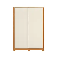 Guarda-roupa  Frizatto Armário Com 2 Portas 3 Gavetas Cinamamo Off White - Móveis Leartam