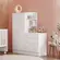 Guarda Roupa 2 Portas Com Cômoda 3 Gavetas Conjugado Modelo Infantil Branco Qmovi