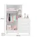 Guarda Roupa Com Cômoda Conjugado Infantil Doce Sonho 4070 Com Pés Branco - Qmovi