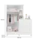 Guarda Roupa 2 Portas Com Cômoda 3 Gavetas Conjugado Modelo Infantil  4070 Com Pés Branco - Móveis Leartam