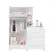 Guarda Roupa 2 Portas Com Cômoda 3 Gavetas Conjugado Modelo Infantil  4070 Com Pés Branco - Móveis Leartam