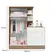 Guarda Roupa com Cômoda Doce Sonho 4070 Carvalho Com Branco - Móveis Leartam