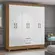 Guarda Roupa De Casal Com 6 Portas 2 Gavetas Panamá Nature / Branco - Moval