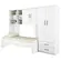 Quarto Solteiro  Roupeiro Modular Com Cama Sem Colchão Branco - Phoenix Baby