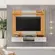 Painel Home Suspenso Para Tv até 60 Pol. Ben Com 2 Portas 160x153cm Bali/cedro - DJ Móveis