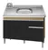 Balcão De Cozinha Com Tampo Pia Inox 120cm 3 Portas 1 Gaveta  - Móveis Leartam