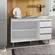 Balcão Gabinete  De Cozinha Com Pia Inox 120cm  2 Portas 3 Gavetas Andréia - Ajl