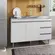 Balcão De Cozinha Com Pia Inox 120cm 2 Portas 3 Gavetas Branco  - Móveis Leartam