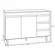 Balcão De Cozinha Andréia Branco Com Tampo 120 cm Preto Fosco – ajl