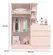 Quarto Infantil Berço Com Colchão E Guarda Roupa 2 Portas 3 Gavetas  Rosa - Qmovi