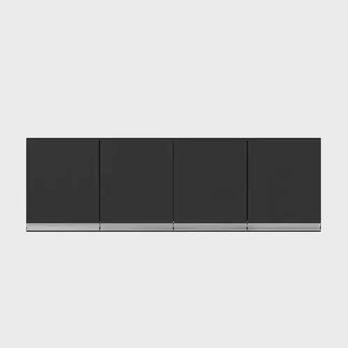 Armário Multiuso Aéreo 150cm 4 Portas Andréia Preto - Ajl Móveis