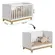 Jogo de Quarto Infantil  Cômoda e  Berço Mini Cama Com Colchão  - Qmovi