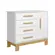jogo de quarto Infantil Cômoda 4355 Com 4 gavetas e Berço Americano 4315 Branco Acetinado - Qmovi