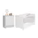 Berço Mini Cama Com  Cômoda Doce Sonho Branco Com Rodízios Qmovi
