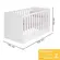 Kit Para Quarto Infantil Com 2 Berços Padrão Americano Que Vira Mini Cama Branco - Qmovi