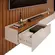 Home Painel Ripado Pratic Para TV até 85 Pol e Bancada Com 3 Gavetas 250x240cm Bali - DJ Móveis