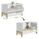 Berço Mini Cama Fantasia Branco Acetinado com Colchão Supreme - Qmovi