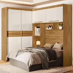 Guarda Roupa De Casal Modular Flórida Com 6 Portas Para Cama Comum - Móveis Leartam