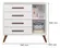 Quarto Completo De Bebê 4 Peças Berço Colchão Armário E Cômoda Retrô Branco Acetinado
