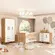 Quarto Completo De Bebê 4 Peças Berço Colchão Armário E Cômoda Retrô Branco Freijó