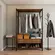 Kit 2 Guarda-roupa Para Quarto De Solteiro Design Industrial - Demolição Preto  - Móveis Leartam