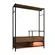 Kit Com 2 Guarda Roupa Closet Com Design Industrial Para Quarto Solteiro Pousada Hotel
