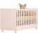 Jogo De Quarto Infantil Bebê Berço Vira Mini Cama Com Colchão D-18 E Cômoda Rosa