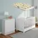 Jogo De Quarto Infantil Bebê Berço Colchão e Cômoda Branco Qmovi