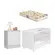 Quarto Infantil Bebê Com Berço Colchão e Cômoda Branco Acetinado - Qmovi