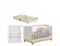 Quarto Infantil Com Berço Colchão E Cômoda Padrão Americano Branco Acetinado