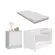 Jogo De Quarto Infantil Isabela Berço Colchão Com Cômoda Padrão Americano Branco  Qmovi