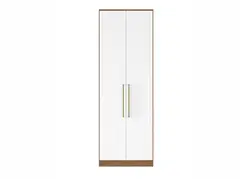 Guarda-roupa Com 2 Portas 3 Gavetas Irlanda  Móveis Leartam Amendoa Branco