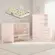 Quarto Do Bebê Completo Berço Colchão E Guarda Roupa 2 Portas 3 Gavetas Rosa Acetinado- Qmovi