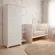 Quarto De Bebe Julia Com Berço Doce Sonho E Roupeiro 2 Pts 3 Gavetas Branco Acetinado