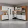 Cozinha Modulada 10 Peças Armários Mdf Luana Com Balcão Para Pia Sem Tampo - Cinamomo/branco Aramóveis