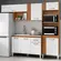 Cozinha Com 7 Portas 1 Gaveta Balcão Com Tampo Cuba Inox De 120cm Cinamomo Branco - Aramóveis