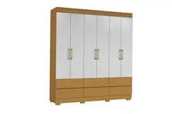 Guarda Roupa De Casal 6 Portas 6 Gavetas Marrocos Cinamomo Off White