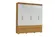 Guarda Roupa  Armário Casal Com 6 Portas 6 Gavetas Marrocos Cinamomo Off White - Aramóveis